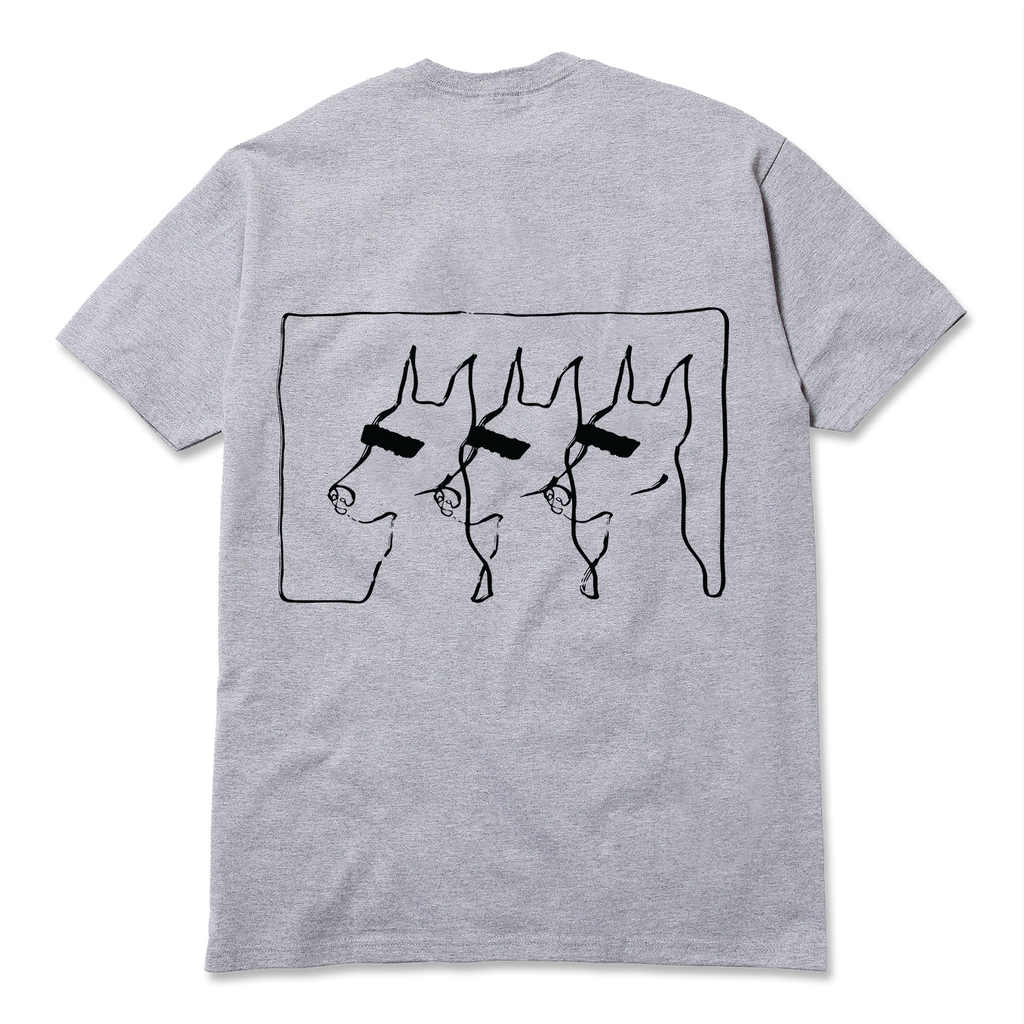 DOGS TEE (GREY + BLACK)