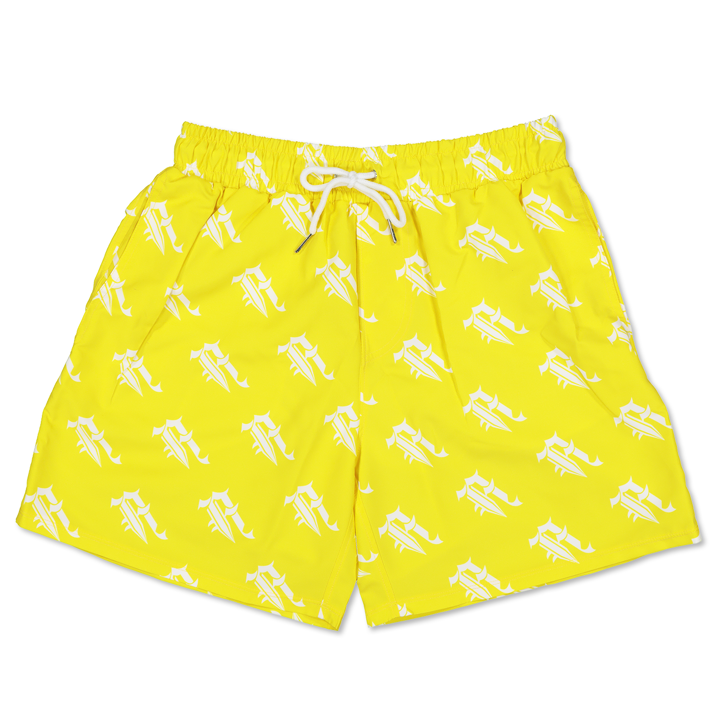 "A" LOGO SWIM SHORTS (YELLOW)