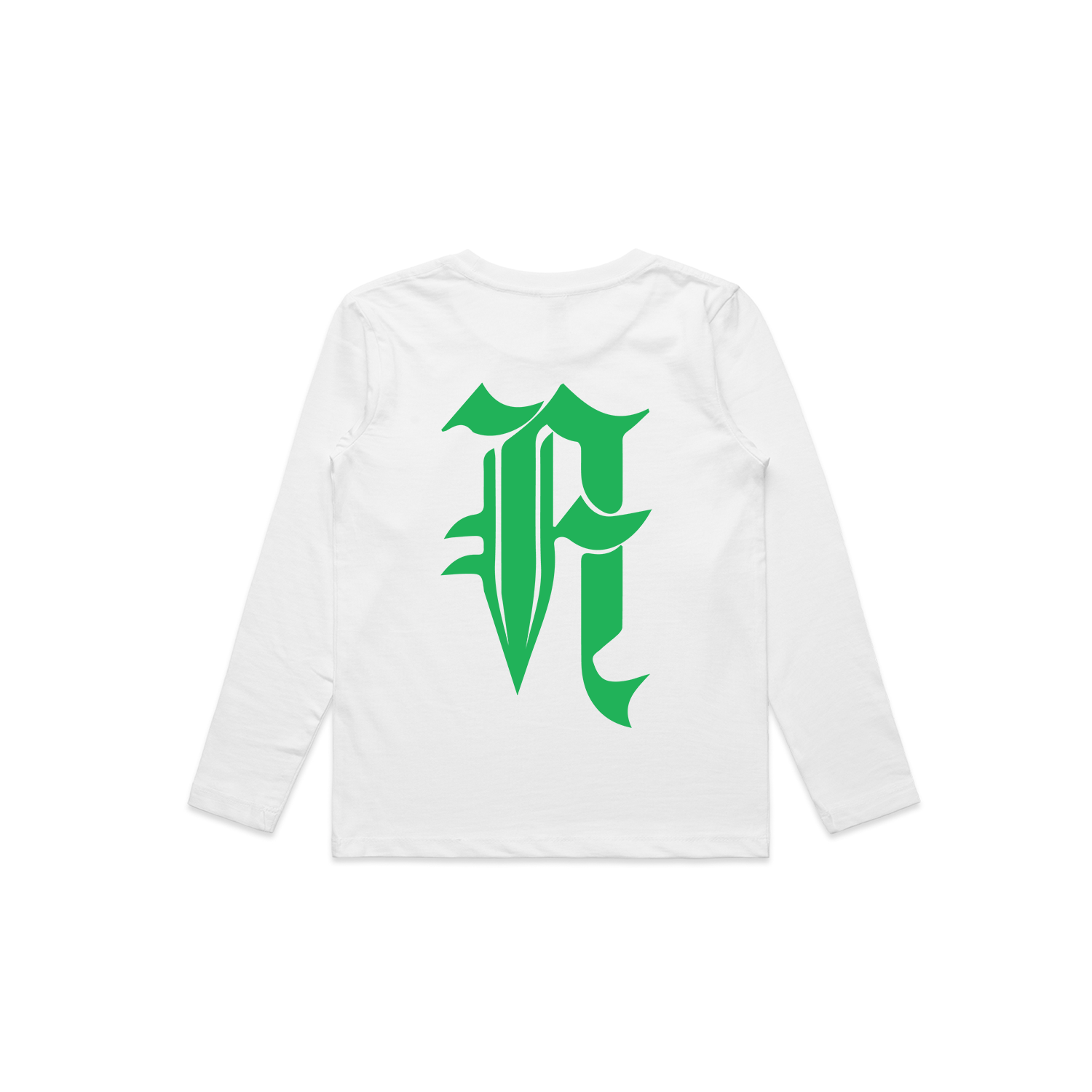 KIDS "A" LOGO L/S TEE (GREEN)