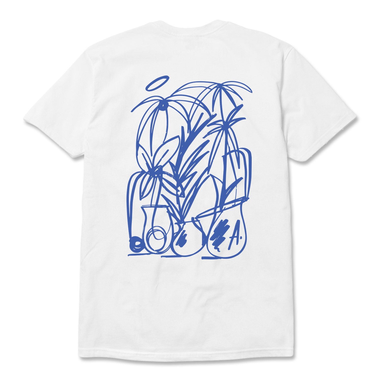 PLANTS TEE (WHITE + BLUE)